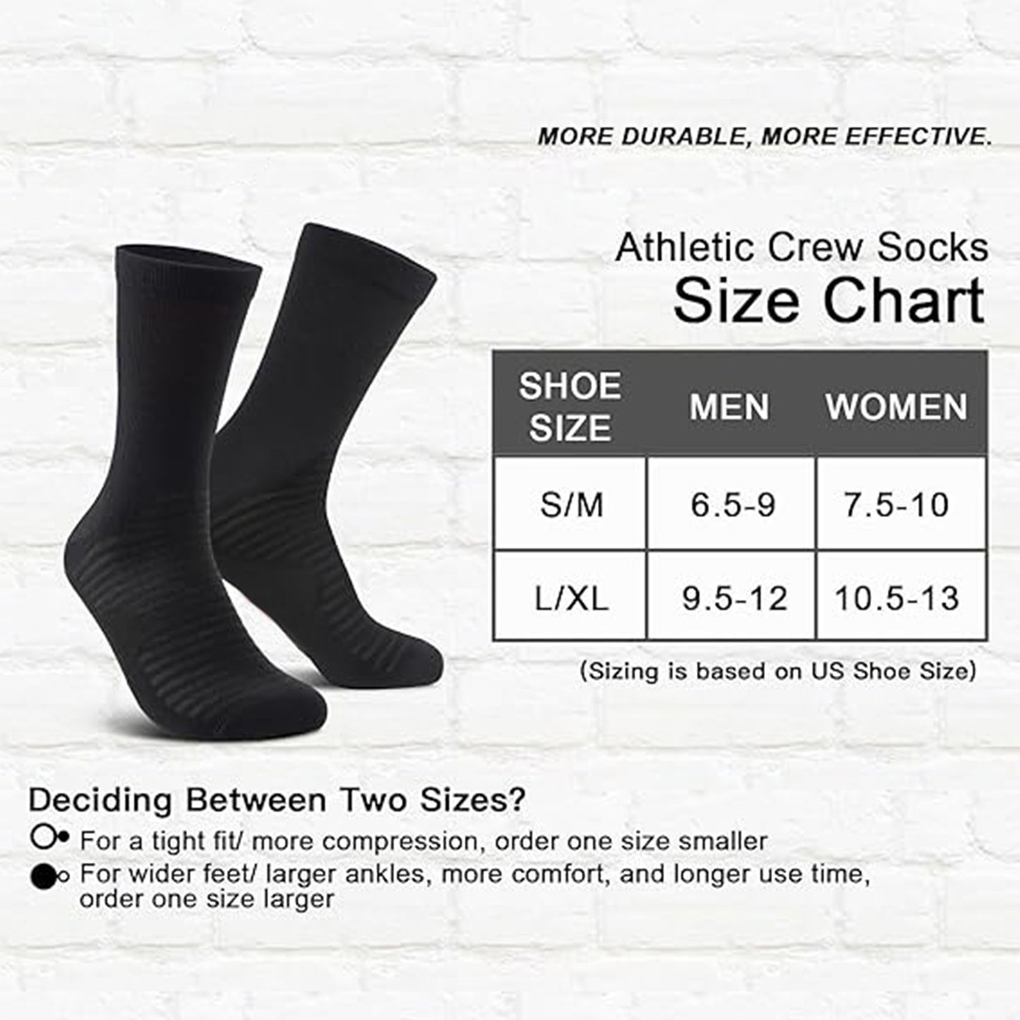 ingrown toenail relief Men Athletic Crew Socks Workout Socks (12 Pairs)